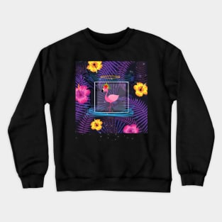 Flamingo with flowers Crewneck Sweatshirt